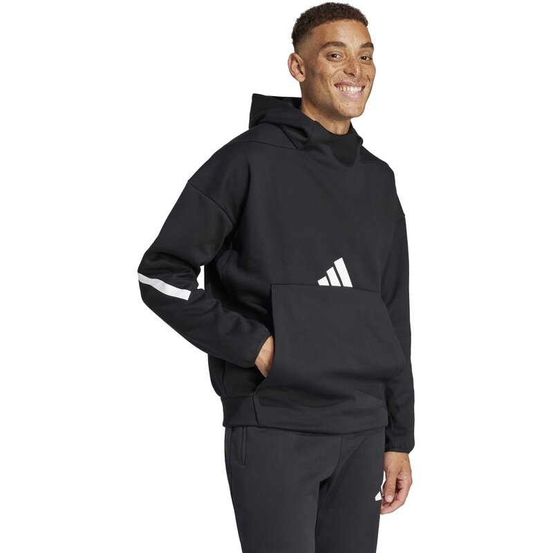 Толстовка с капюшоном zne (нормальная и длинная) Adidas, черный — фото 4