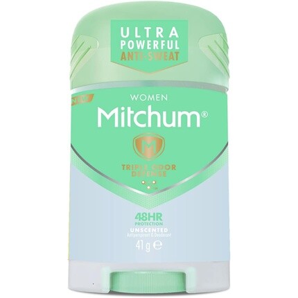 

Mitchum Women Triple Odor Defense 48HR Защитный стик-дезодорант и антиперспирант без запаха 41 г Revlon