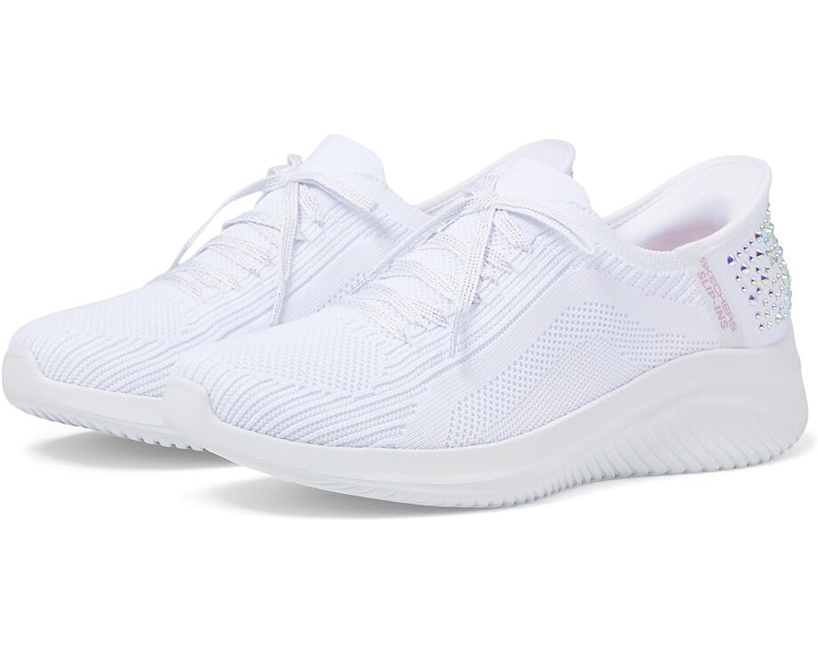 

Кроссовки SKECHERS Hands Free Slip-Ins Ultra Flex 3.0 Shining Glitz, белый