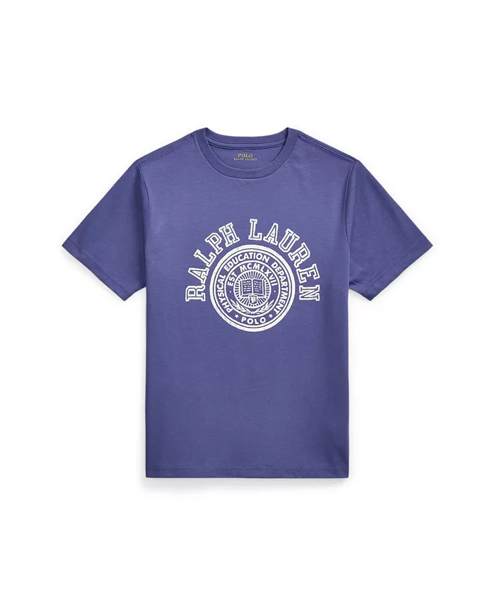 

Футболка с логотипом Big Boys Polo Ralph Lauren, синий