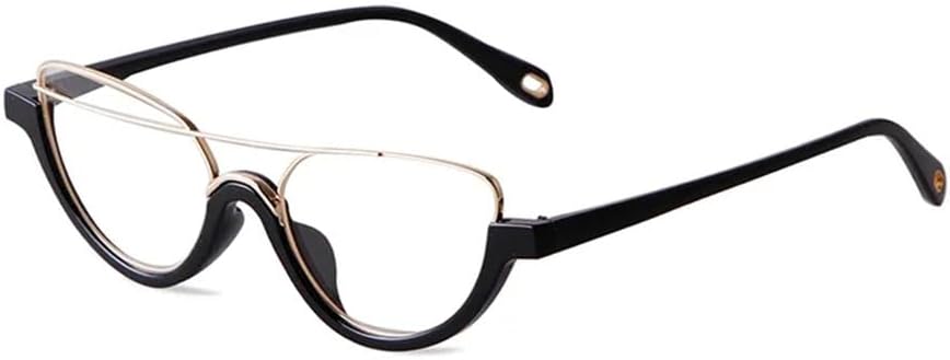 

Солнцезащитные очки в ретро-оправе полуовальной формы для женщин и мужчин, винтажные очки «кошачий глаз» с металлическим покрытием, защита от ультрафиолета UV400 UJNHGQ, C2