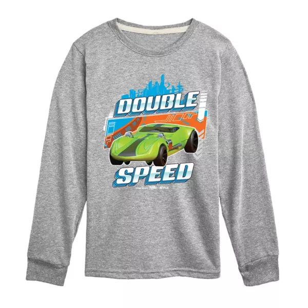 

Футболка с длинным рукавом и принтом для мальчиков 8-20 лет Hot Wheels, серый