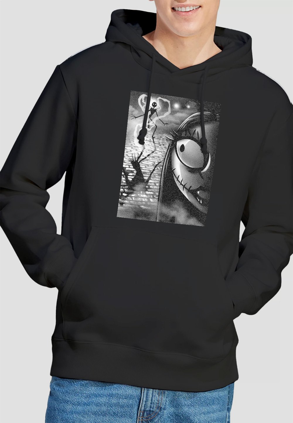 

Толстовка с капюшоном THE NIGHTMARE BEFORE CHRISTMAS SALLY CLOSE UP PRINT Disney, черный