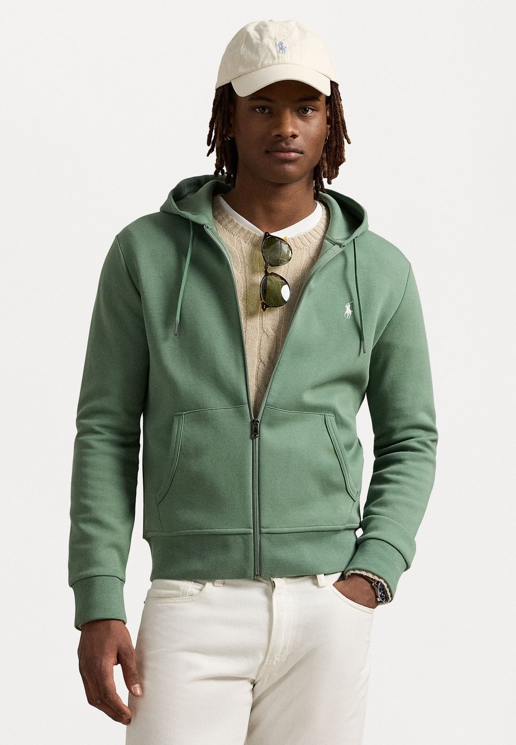

Толстовка на молнии DOUBLE-KNIT FULL-ZIP HOODIE Polo Ralph Lauren, синий