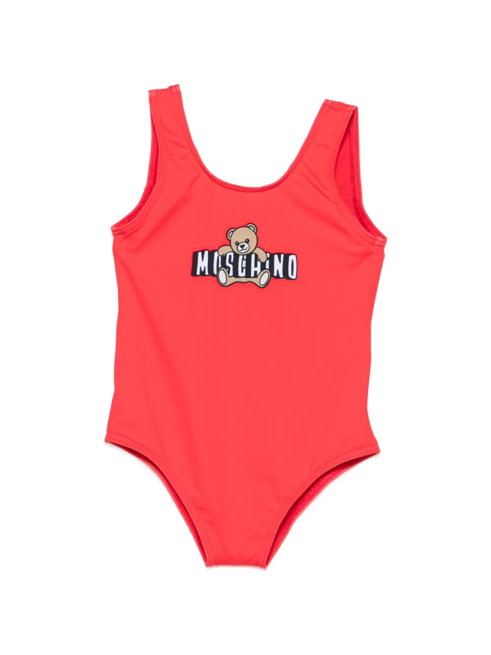 

Купальник с логотипом Teddy Moschino Kids, красный