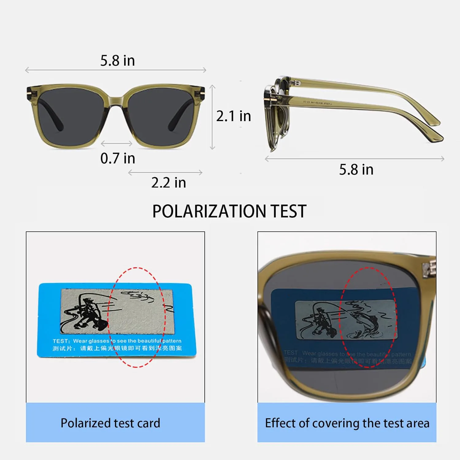 

Поляризованные солнцезащитные очки для женщин в ретро-стиле, квадратная оправа TR90, легкие, с защитой от УФ-излучения UV400, для вождения и рыбалки. A,1 Bubmari, A