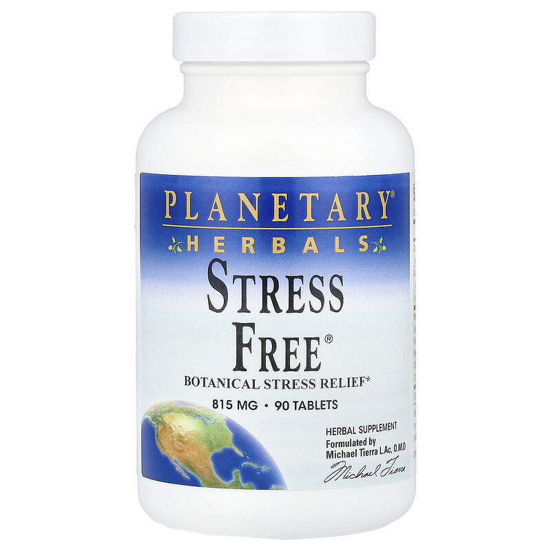 

Planetary Herbals, Stress Free, 90 таблеток