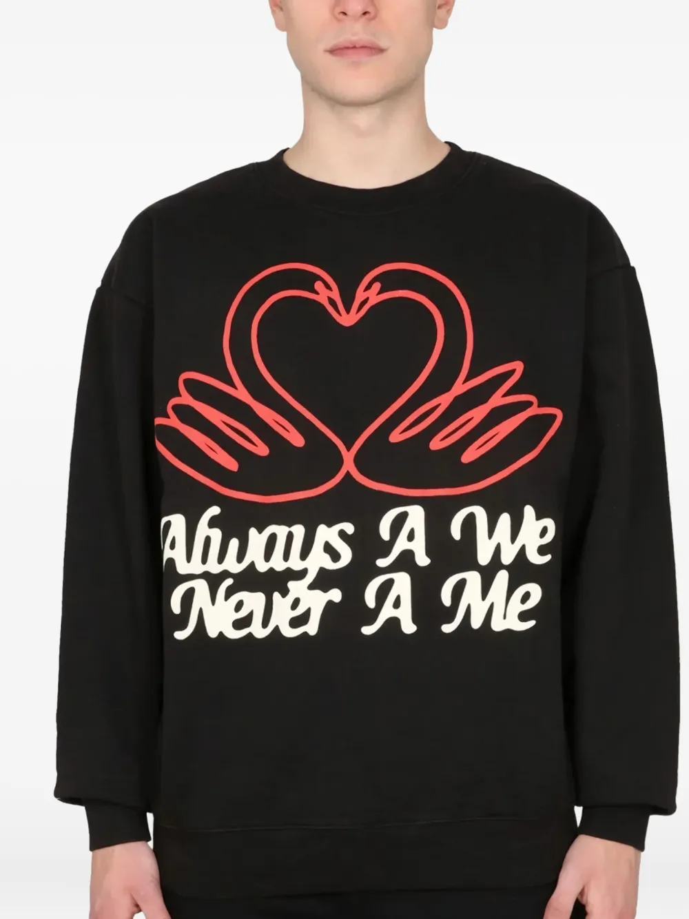 

Свитшот с изображением лебедя Market, черный