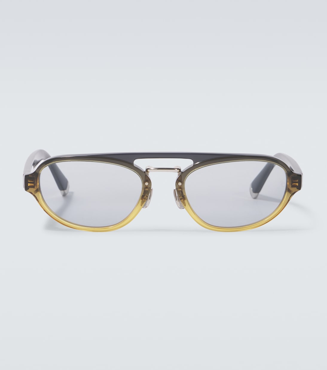 

Солнцезащитные очки-авиаторы Intarsia Rays Brunello Cucinelli, Grey Brown