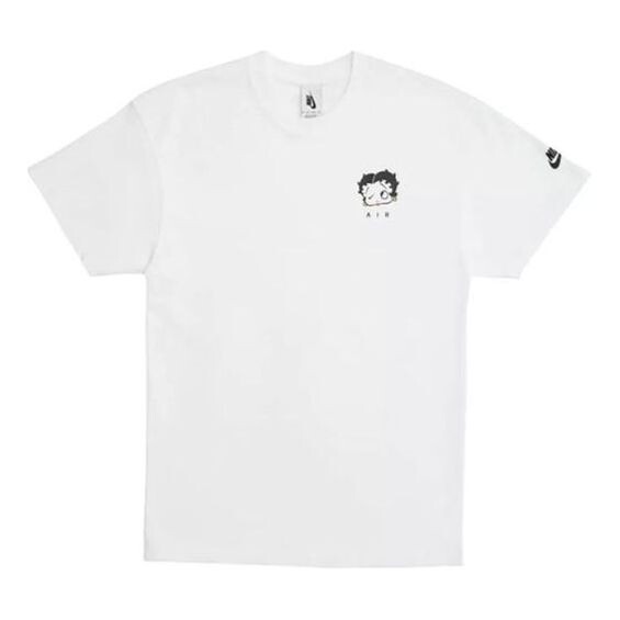 

Футболка Nike x Olivia kim Crossover Series Printing Sports Round Neck Short Sleeve White, белый