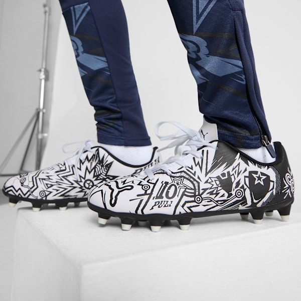 Детские футбольные бутсы для игры на твердом/искусственном грунте Puma X Christian Pulisic Tacto Ii, белый — фото 2