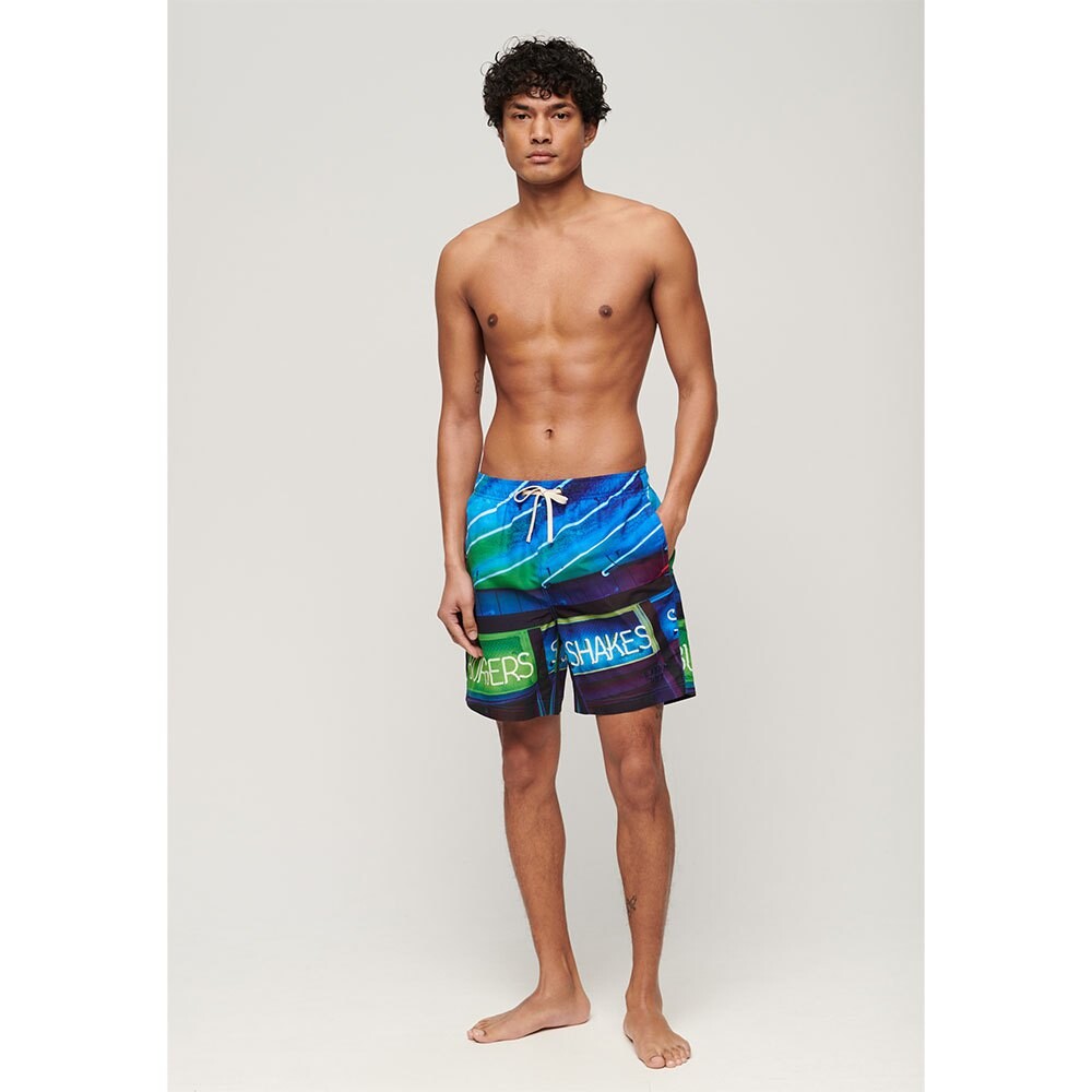 Шорты для плавания Superdry Photographic 17´´ Swimming Shorts, синий — фото 4
