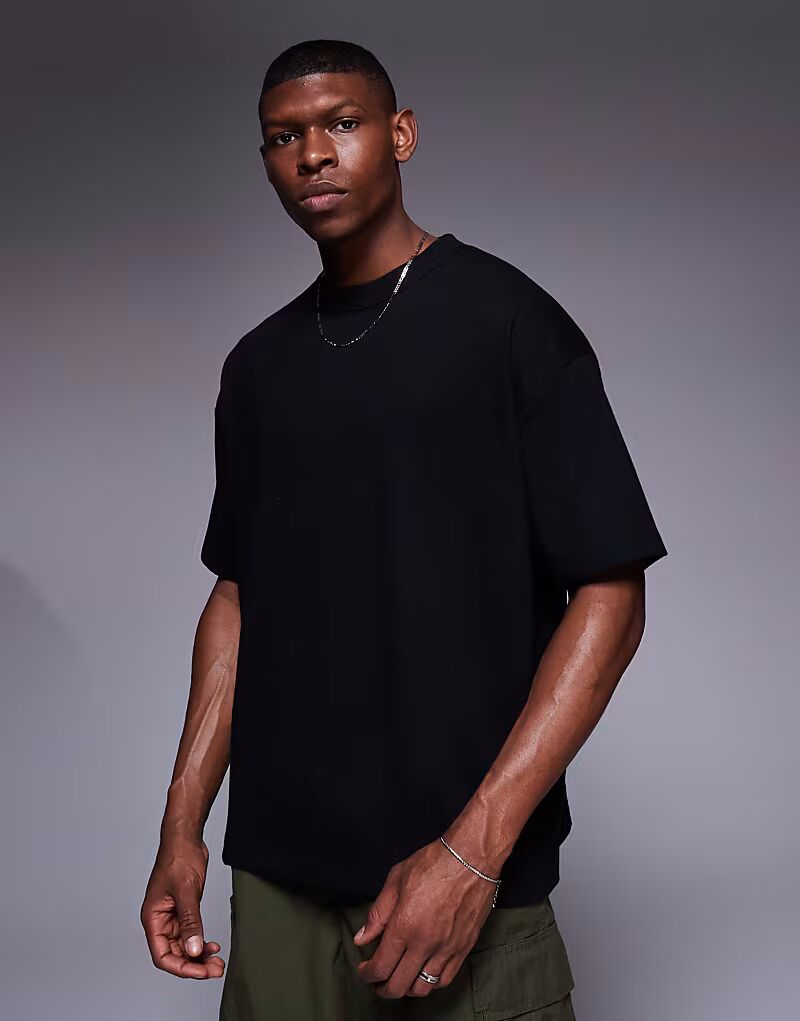 

Мягкая на ощупь футболка свободного кроя ASOS DESIGN черного цвета