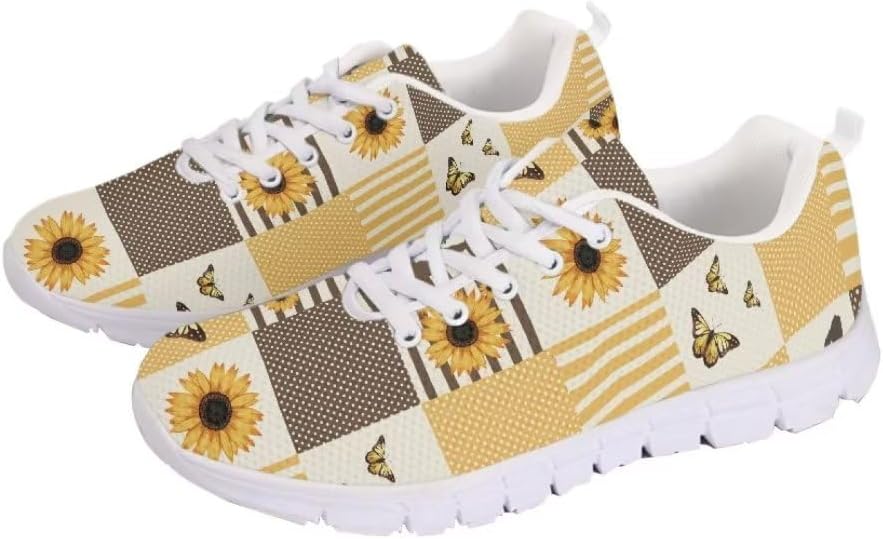 

Легкие теннисные кроссовки Jeiento для мужчин и женщин, прогулочные кроссовки, спортивные беговые кроссовки, обувь для тренажерного зала, сетчатые кроссовки для тренировок и повседневной носки, желтый