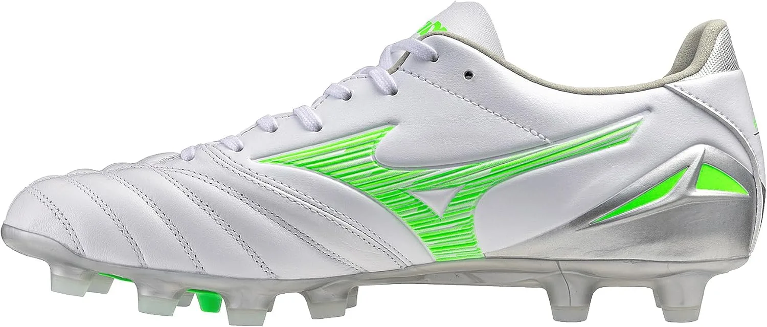 Регбийные бутсы Mizuno Morelia Neo IV Pro для терракоты, белый/зеленый — фото 2