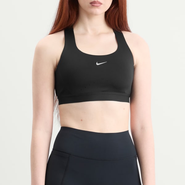 Спортивный бюстгальтер Swift с высокой степенью поддержки Nike, черный & серебро — фото 2