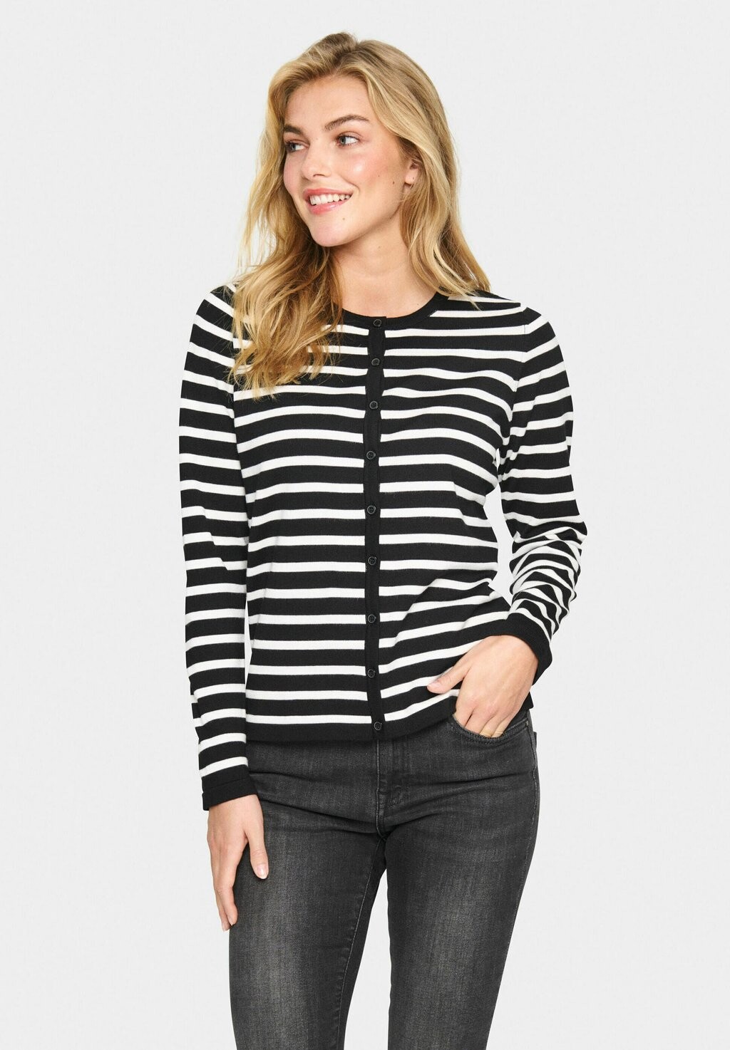 

Кардиган MILA STRIPED Saint Tropez, черный