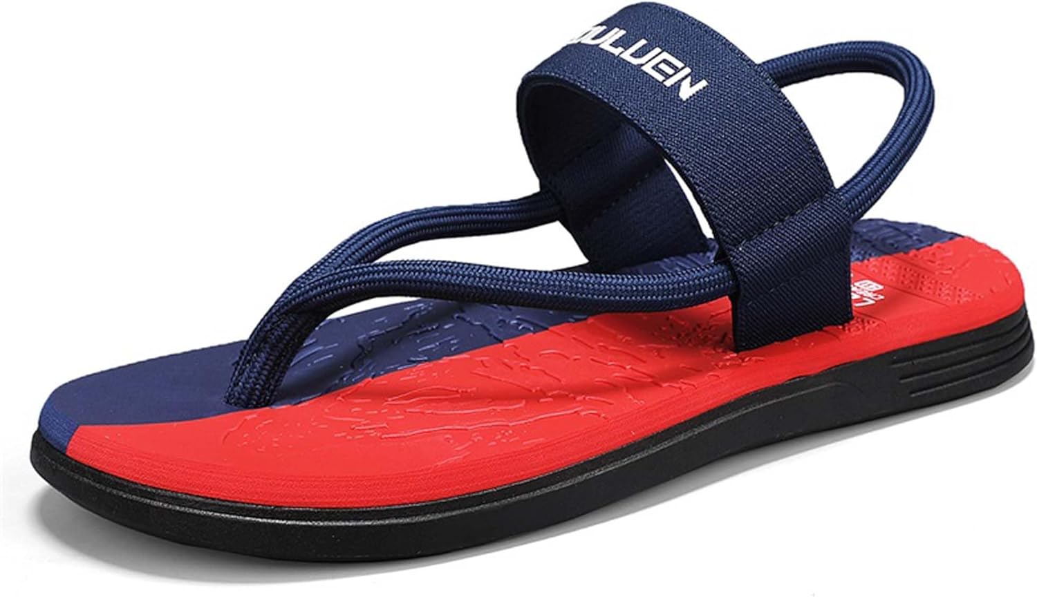 

Мужские летние шлепанцы UANGLI, повседневные и стильные сандалии для пляжа, удобные, легкие, дышащие, мягкие и противоскользящие, синий