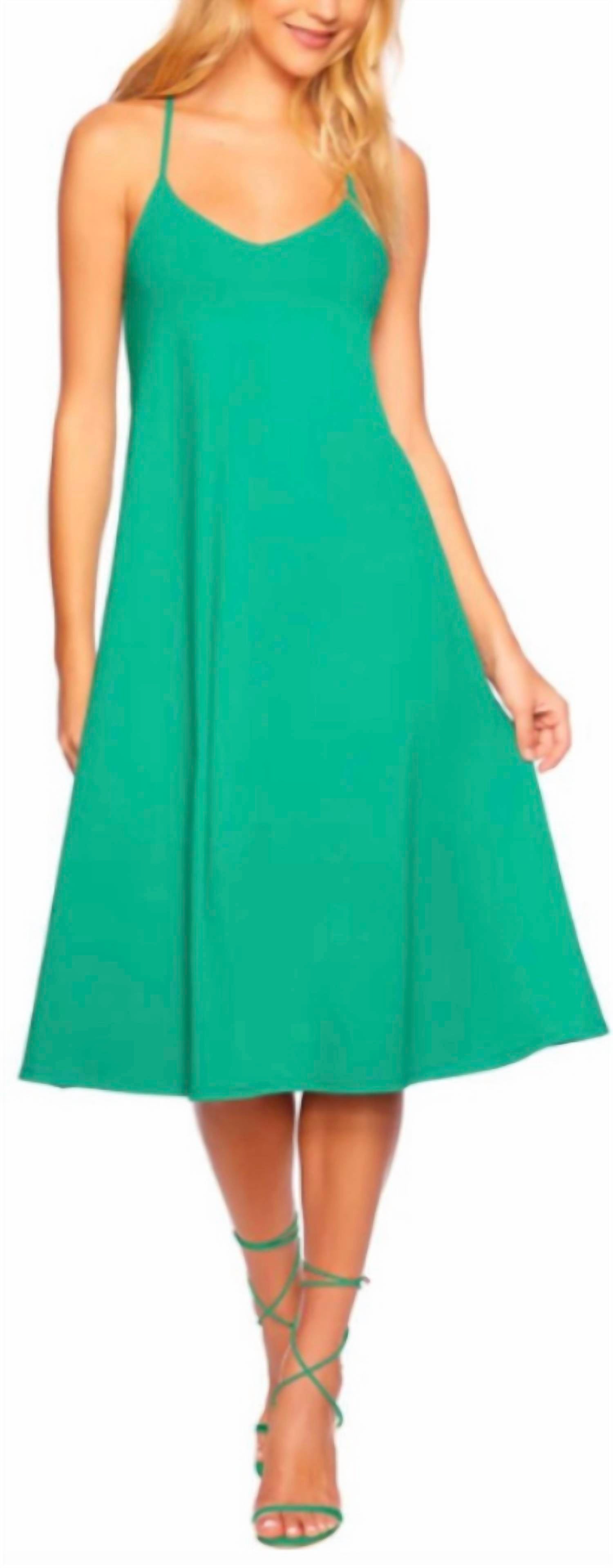

Racer Back Tank Midi Dress In Nettle Susana Monaco, Nettle