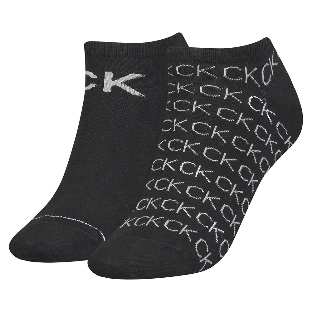 

Носки Calvin Klein Sneaker All Over Logo 2 шт, черный