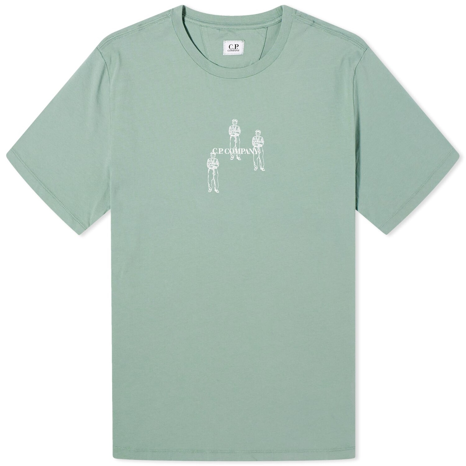 

Футболка C.P. Company 30/1 Jersey Relaxed Graphic T-Shirt, цвет Green Bay