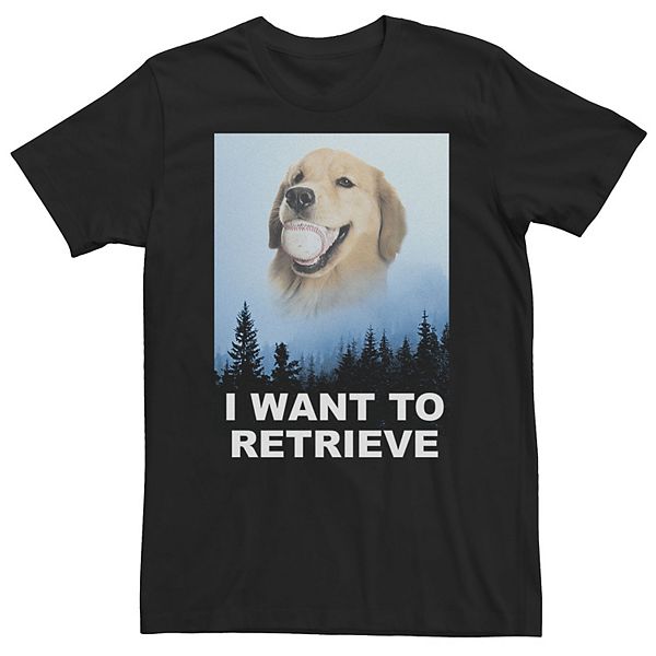 

Футболка с портретом золотистого ретривера Big & Tall "I Want to Retrieve" Licensed Character