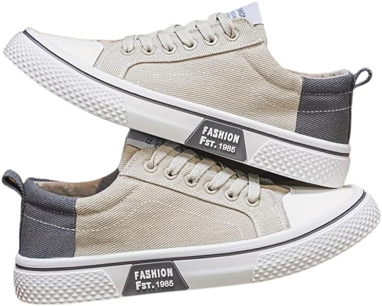 

Мужские низкие кеды для скейтборда с графическим принтом - удобные, противоскользящие, дышащие и прочные - повседневная обувь на все сезоны Hoalox, серый