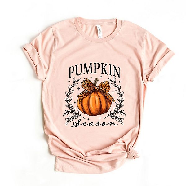 

Футболка с принтом Pumpkin season leopard bow Simply Sage Market, Blush