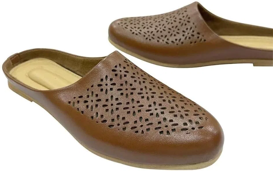 Сандалии традиционные индийские для мужчин, кремовые, Tan Mule Shoe Bazar — фото 4