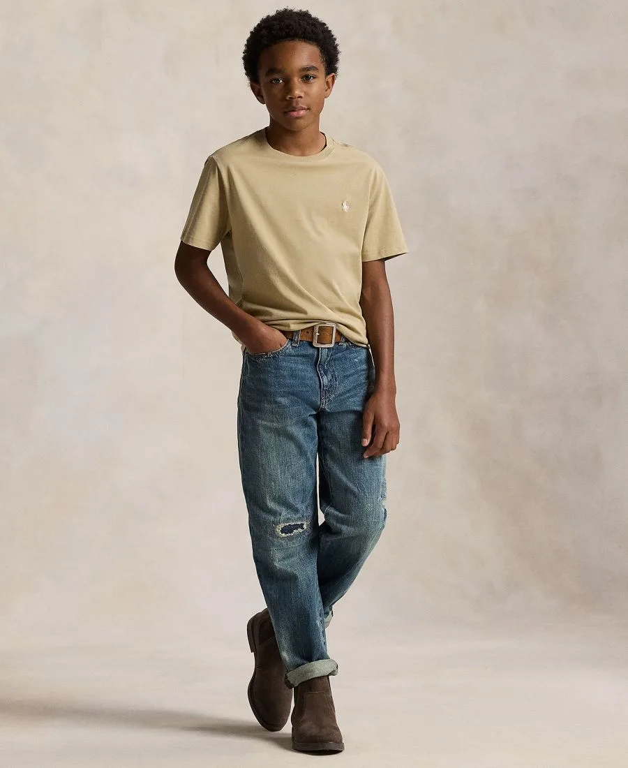 Детская футболка с круглым вырезом, размер 8-20 Polo Ralph Lauren, classic хаки — фото 2