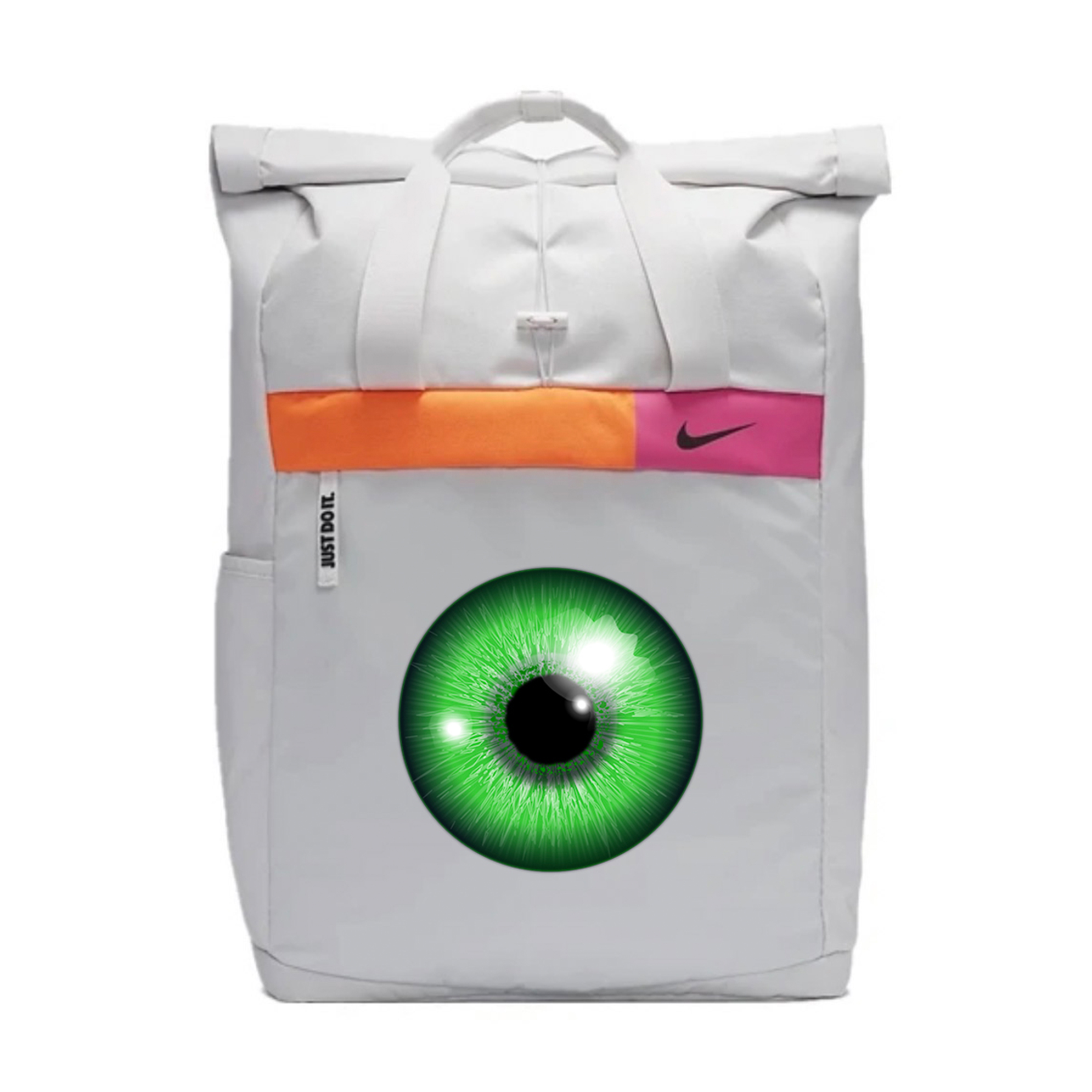 

Nike Тканевый рюкзак маленький динозавр унисекс светло-серебристый серый, Green pupils