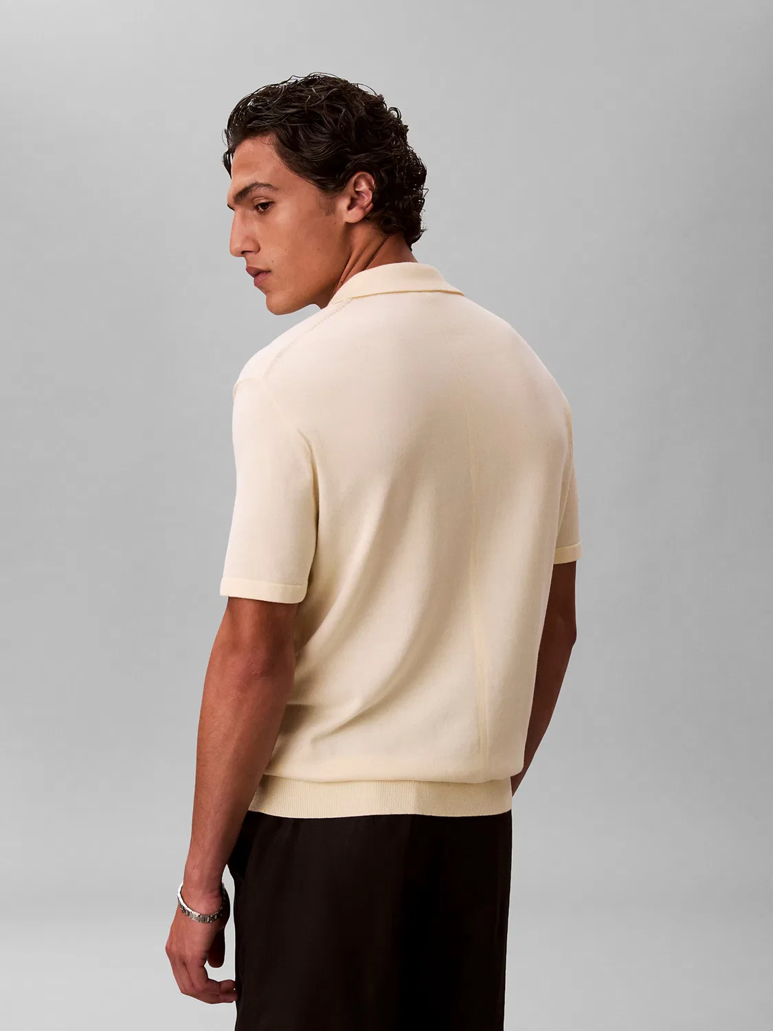 Рубашка Calvin Klein светло-желтого цвета — фото 4