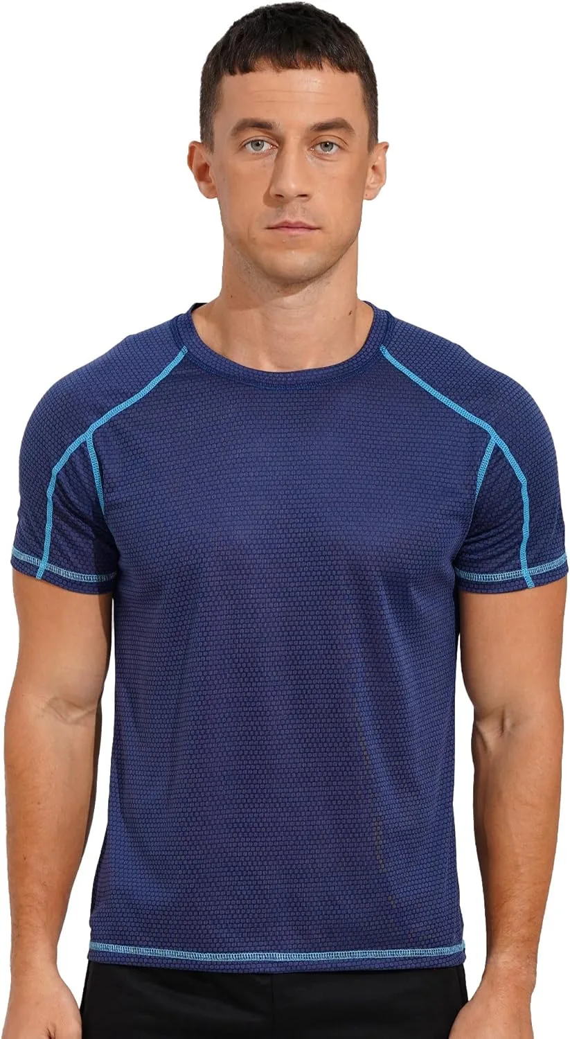 

Мужская футболка Quick Dry с коротким рукавом для бега и тренировок YONGHS