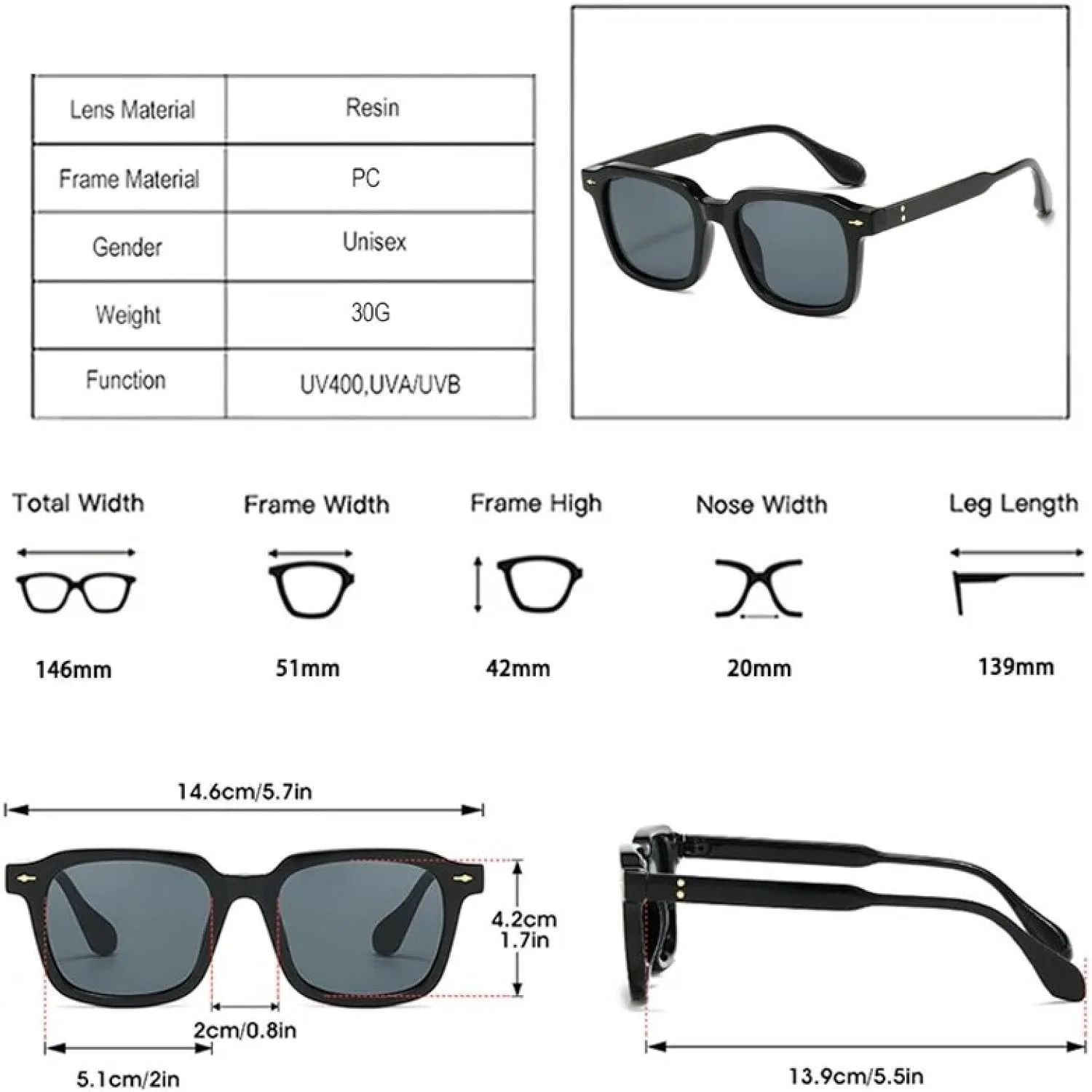 

Ретро-солнцезащитные очки для мужчин и женщин с заклепками, модные, с защитой от УФ-излучения UV400 и градиентным переходом цвета TVTBBVV, Grey Grey Gradient