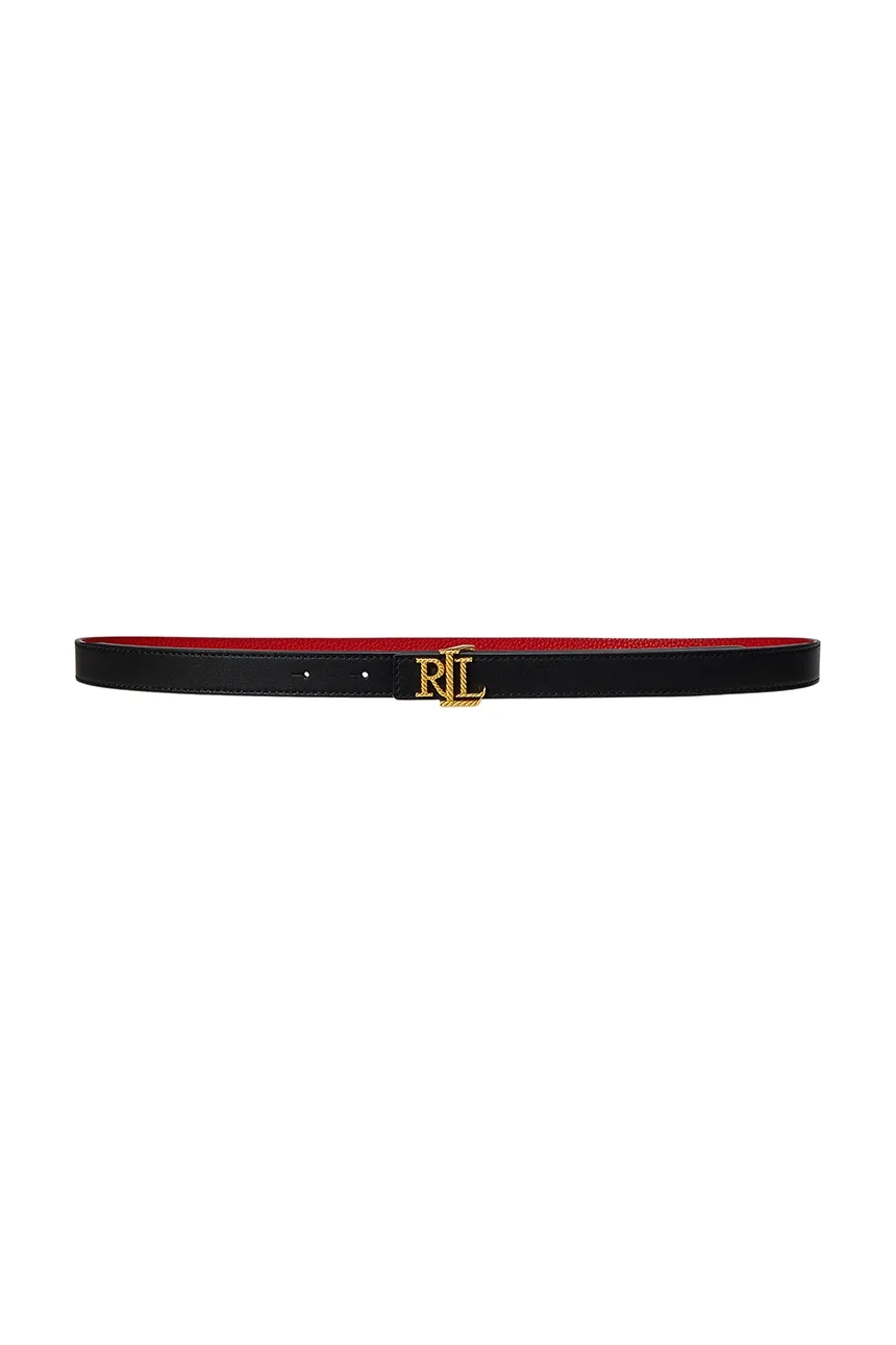 

Кожаный ремень Lauren Ralph Lauren, черный