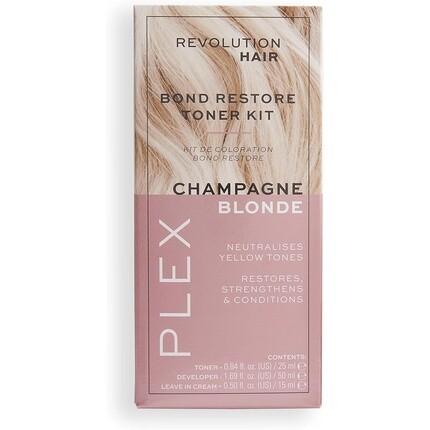 

Набор тоников для восстановления волос Revolution Haircare Plex Bond Restore для светлых и брюнеток, полуперманентный, веганский, не подвергаемый испытаниям на животных, 165 г Makeup Revolution