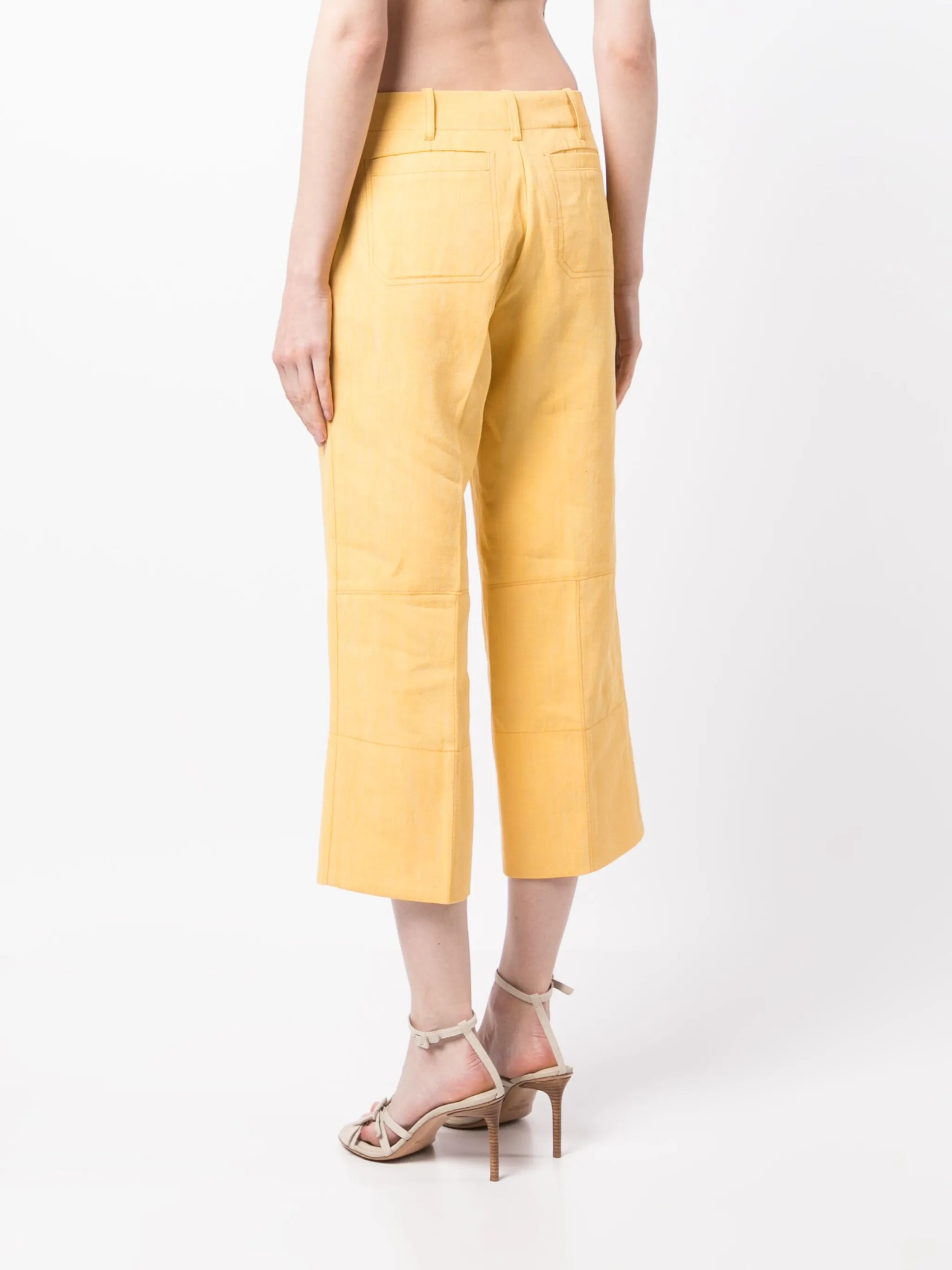 Льняные брюки Le Pantalon Areia Jacquemus, желтый — фото 4