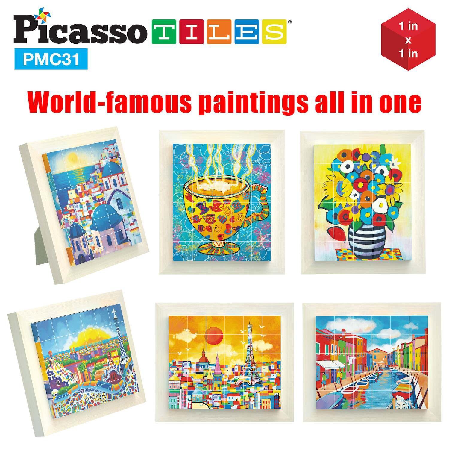 30 частей 6-в-1 всемирно известных пазлов-пазлов с магнитными кубиками Picassotiles — фото 3