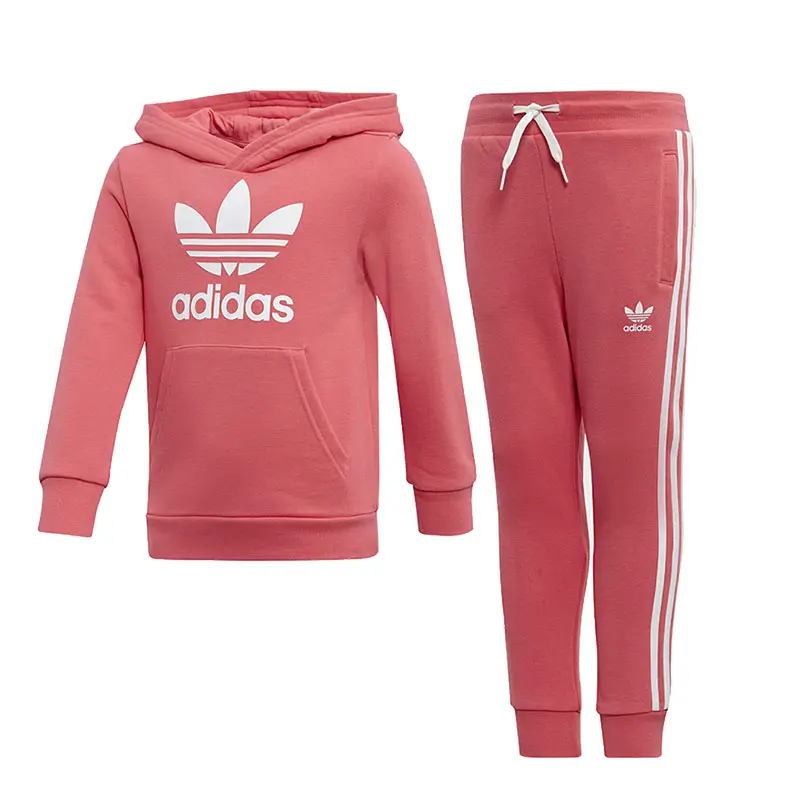 Adidas Originals Повседневный спортивный худи Trefoil розовый для детей 3-7 лет — фото 3