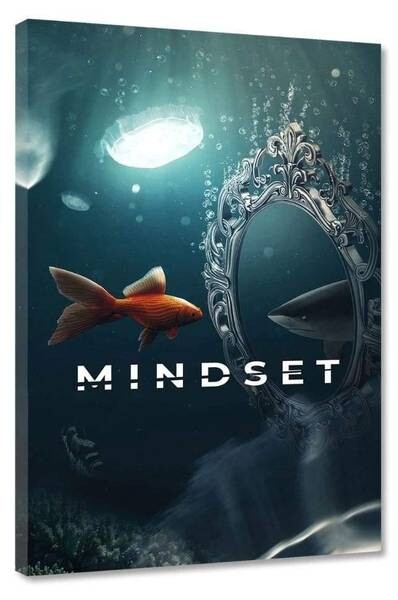 

Картина на холсте Hustling Sharks Mindset, синий