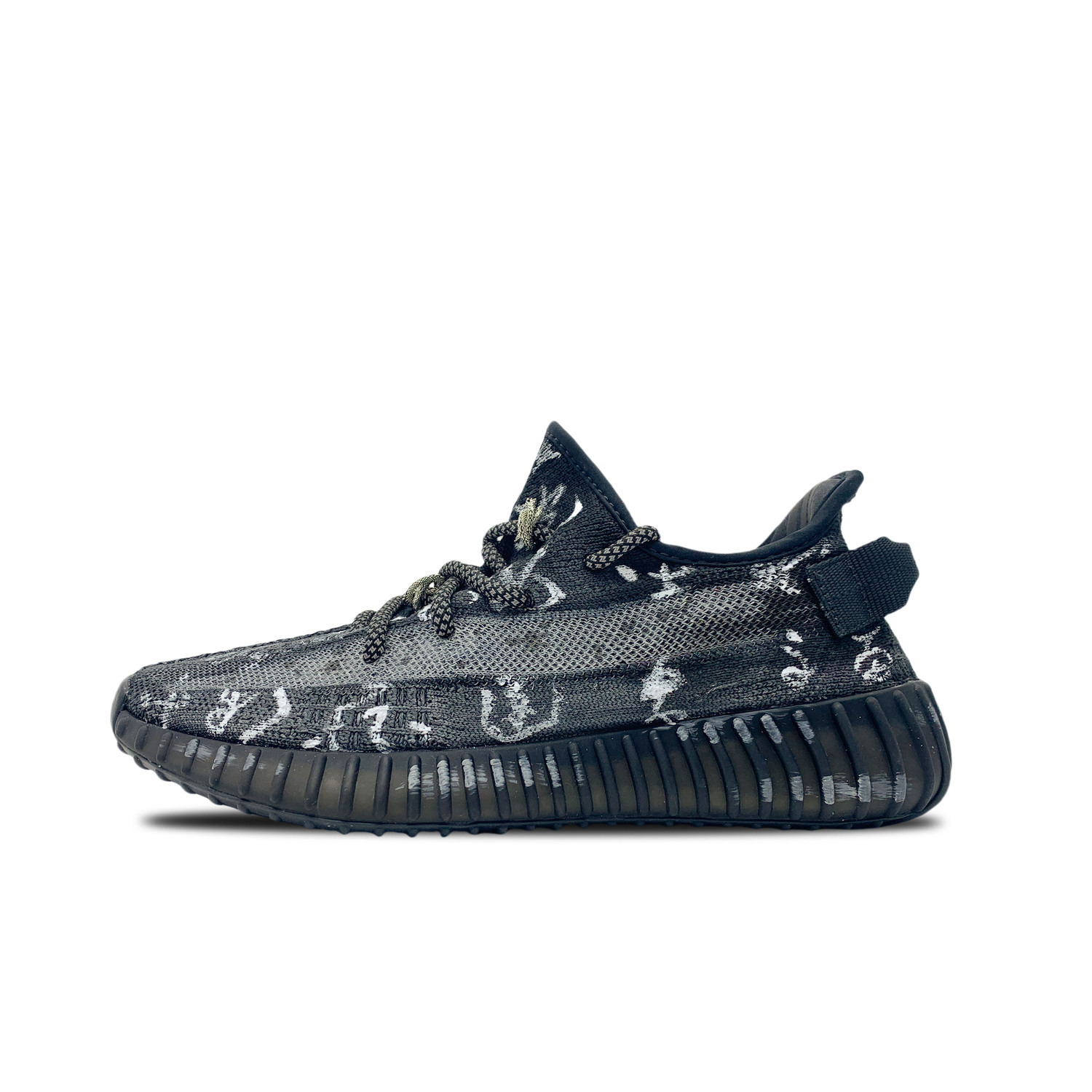 

Adidas Originals Изи Бост 350 В2 противоскользящие и износостойкие легкие низкие кеды унисекс черно-белые, цвет Black White (,)