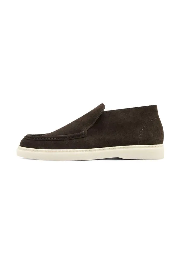 Стильные лоферы без шнурков Massimo Dutti, Dark Brown