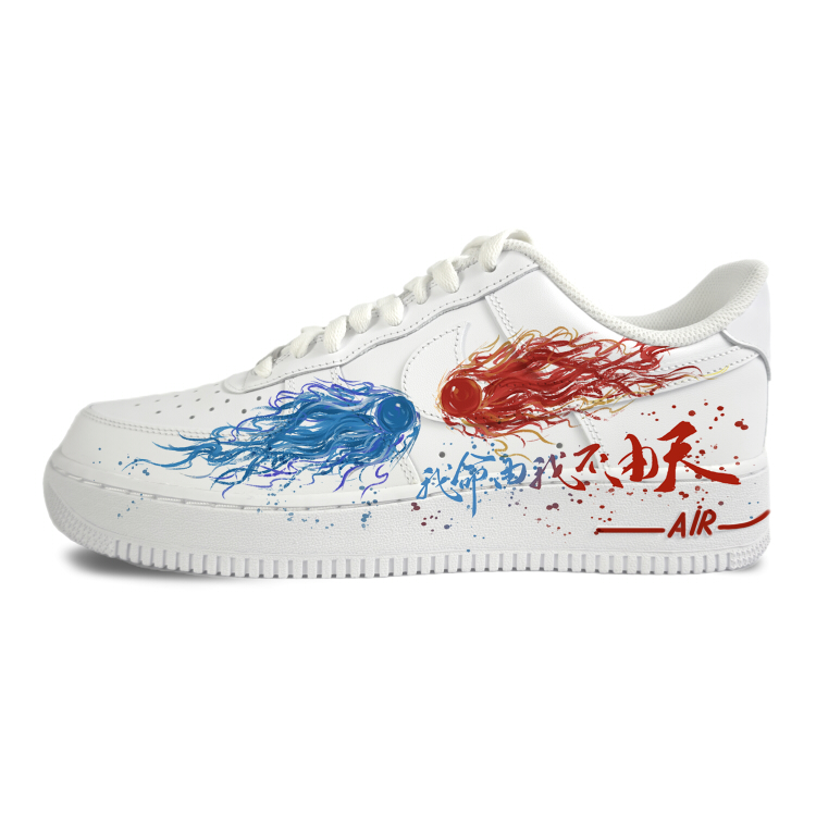 

Nike Кроссовки для скейтбординга Air Force 1 Abrasion-Resistant Low-Top мужские белые