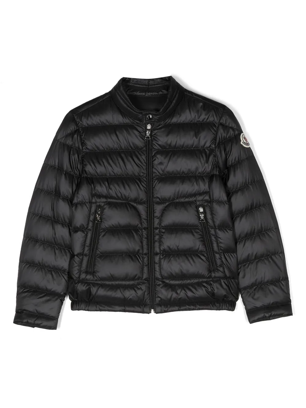

Пуховик на молнии Moncler Enfant, черный
