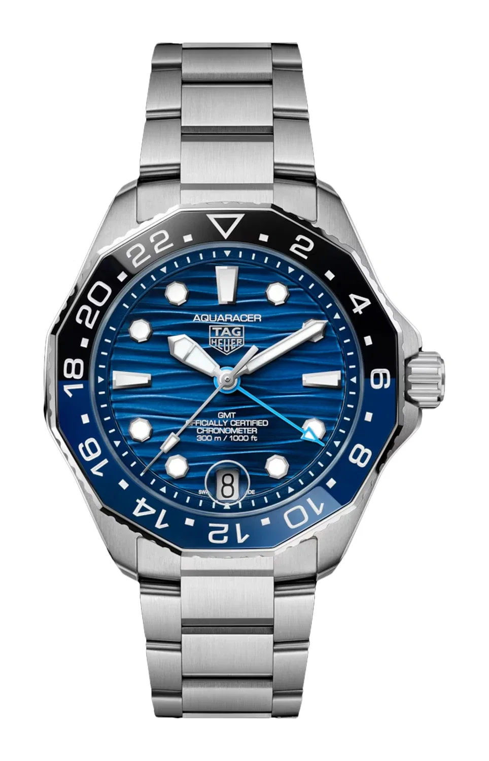 TAG HEUER AQUARACER ПРОФЕССИОНАЛ 300 GMT - WBP5114.BA0013, серебряный
