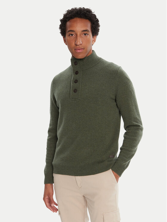 

Свитер regular fit Patch Half Zip MKN0585OL51 Barbour, зелёный