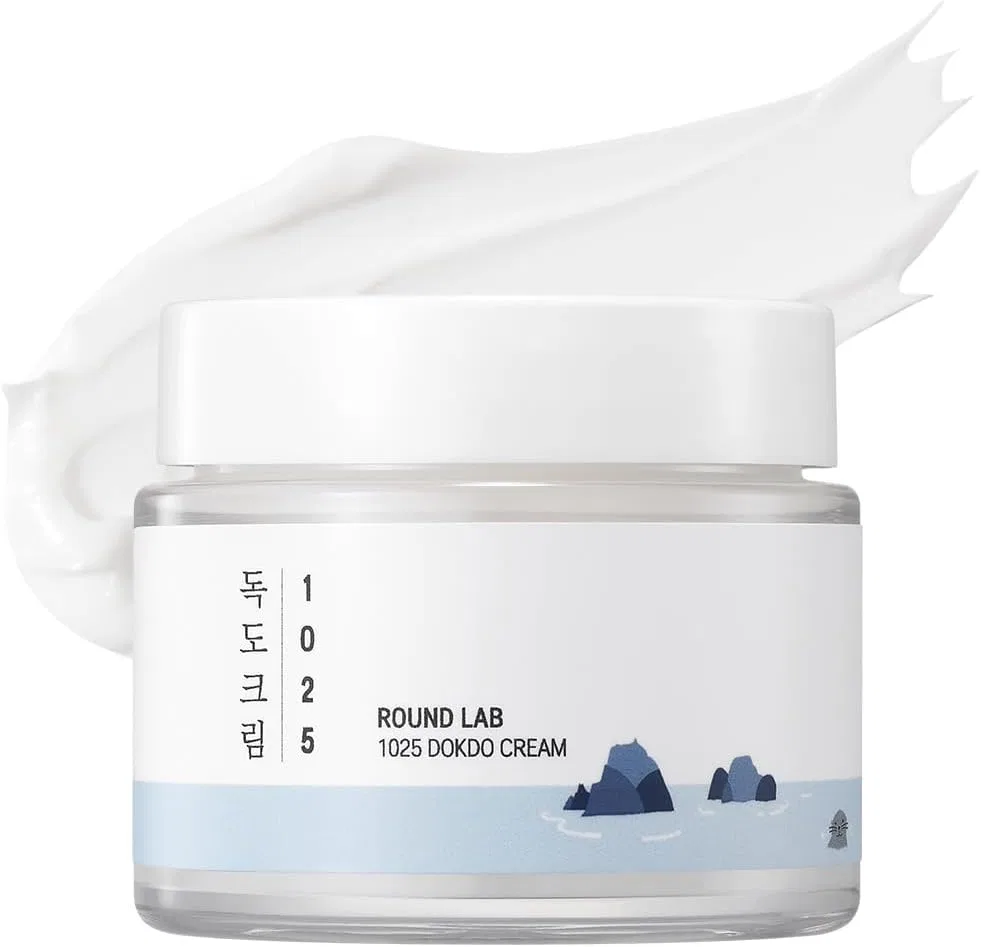 Крем для лица Round Lab — Дневной увлажняющий 1025 Dokdo Cream белый, 80 мл