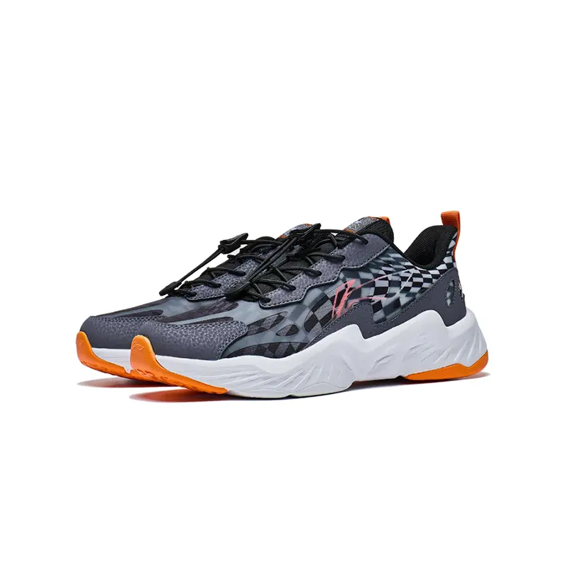Кроссовки LINING YOUNG Kids Lifestyle Shoes GS Low-top Gloomy Gray/black, темно-серый — фото 3