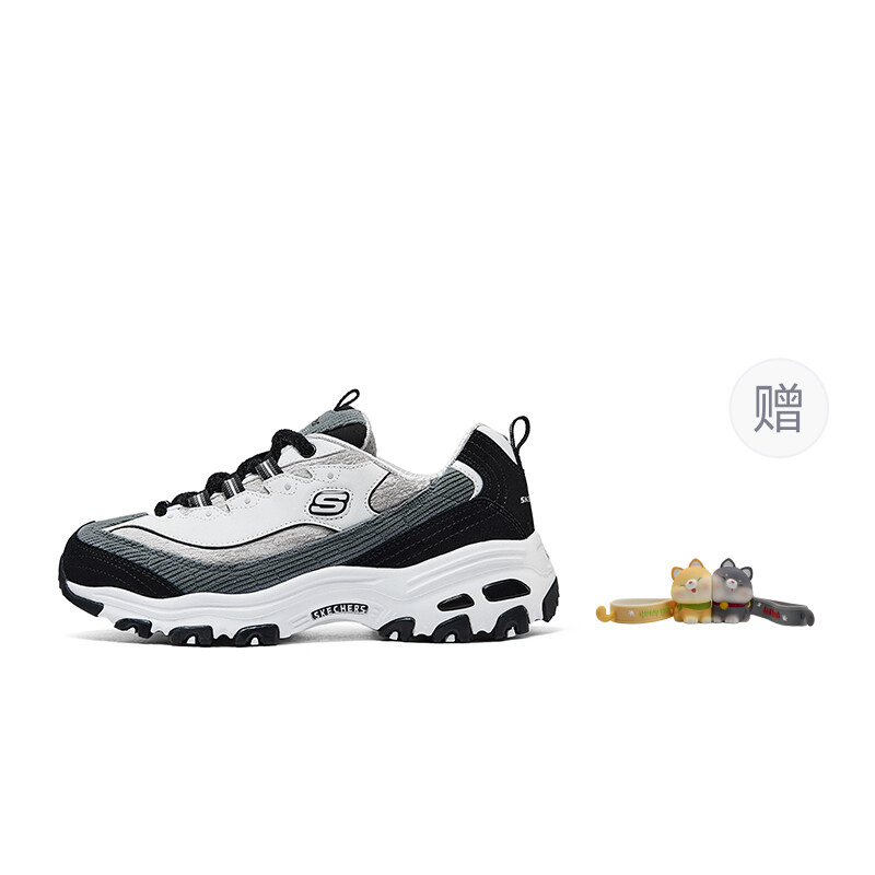 

Кроссовки Skechers DLITES Chunky Sneakers Women's Low-top White/black/gray, белый/черный