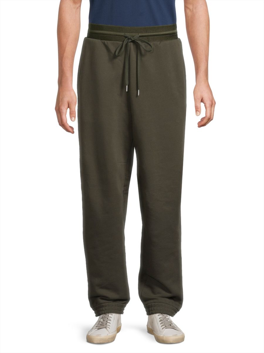 

Спортивные брюки Curve из чесаного хлопка Helmut Lang, цвет Seaweed